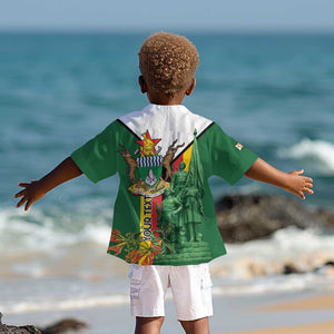 Personalized Zimbabwe Heroes' Day Kid Hawaiian Shirt Nyika yeZimbabwe Monument - Coat Of Arms - African Pride