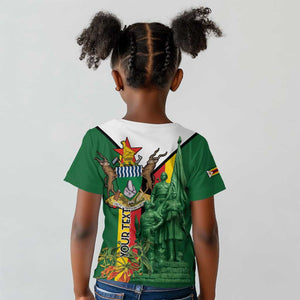 Personalized Zimbabwe Heroes' Day Kid T shirt Nyika yeZimbabwe Monument - Coat Of Arms - African Pride