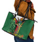 Zimbabwe Heroes' Day Leather Tote Bag Nyika yeZimbabwe Monument - Coat Of Arms - African Pride
