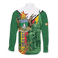 Personalized Zimbabwe Heroes' Day Long Sleeve Button Shirt Nyika yeZimbabwe Monument - Coat Of Arms - African Pride