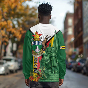 Personalized Zimbabwe Heroes' Day Long Sleeve Shirt Nyika yeZimbabwe Monument - Coat Of Arms - African Pride