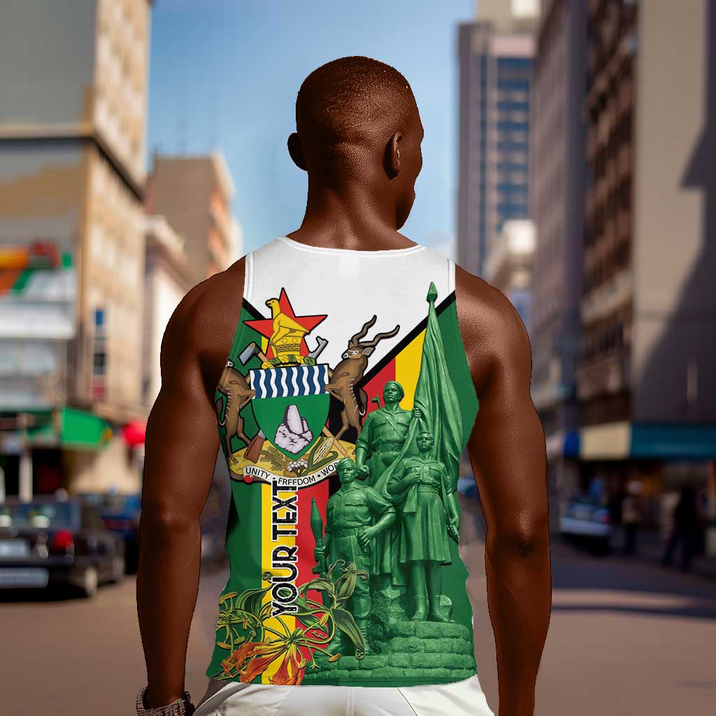 Personalized Zimbabwe Heroes' Day Men Tank Top Nyika yeZimbabwe Monument - Coat Of Arms - African Pride
