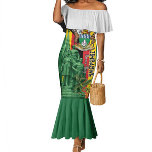 Personalized Zimbabwe Heroes' Day Mermaid Dress Nyika yeZimbabwe Monument - Coat Of Arms - African Pride