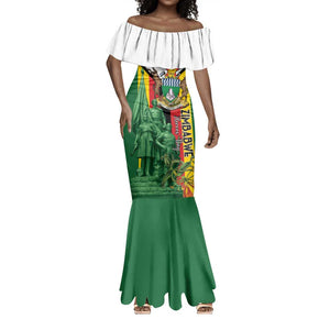 Personalized Zimbabwe Heroes' Day Mermaid Dress Nyika yeZimbabwe Monument - Coat Of Arms - African Pride