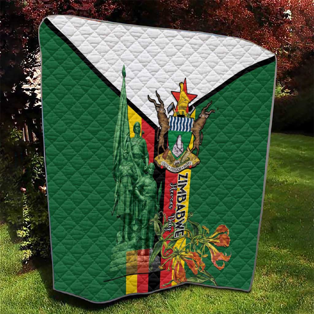 Zimbabwe Heroes' Day Quilt Nyika yeZimbabwe Monument - Coat Of Arms - African Pride