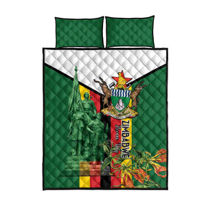 Zimbabwe Heroes' Day Quilt Bed Set Nyika yeZimbabwe Monument - Coat Of Arms - African Pride