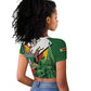 Personalized Zimbabwe Heroes' Day Raglan Cropped T shirt Nyika yeZimbabwe Monument - Coat Of Arms - African Pride
