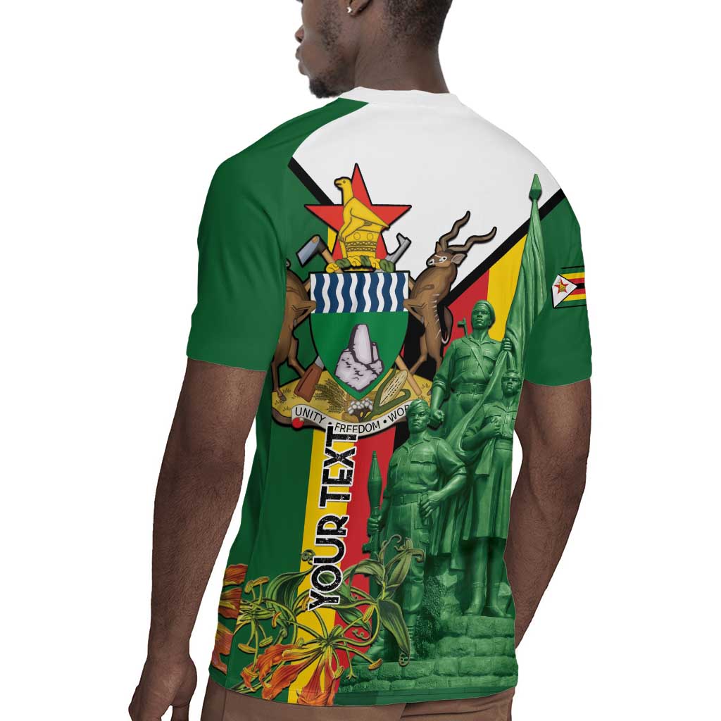 Personalized Zimbabwe Heroes' Day Rugby Jersey Nyika yeZimbabwe Monument - Coat Of Arms - African Pride