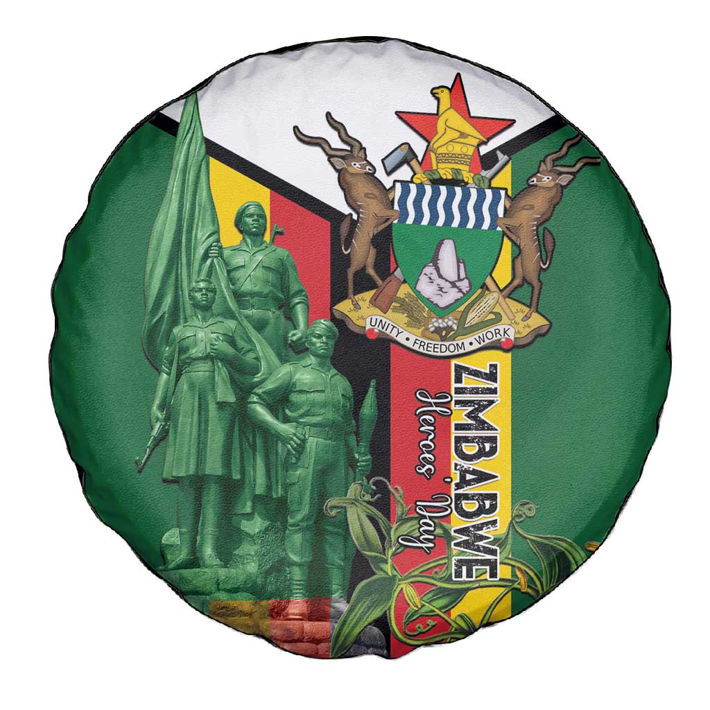 Zimbabwe Heroes' Day Spare Tire Cover Nyika yeZimbabwe Monument - Coat Of Arms - African Pride
