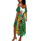 Personalized Zimbabwe Heroes' Day Summer Maxi Dress Nyika yeZimbabwe Monument - Coat Of Arms - African Pride
