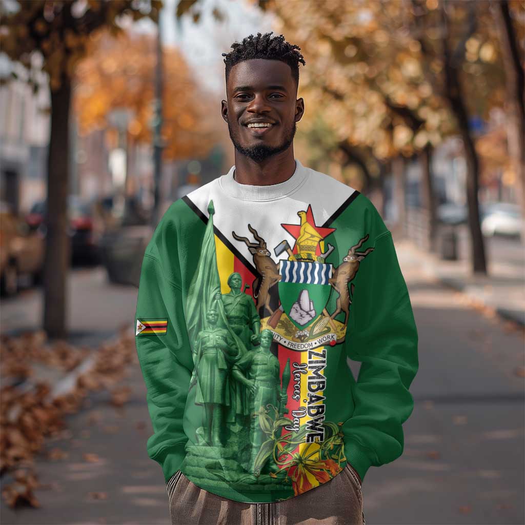 Personalized Zimbabwe Heroes' Day Sweatshirt Nyika yeZimbabwe Monument - Coat Of Arms - African Pride