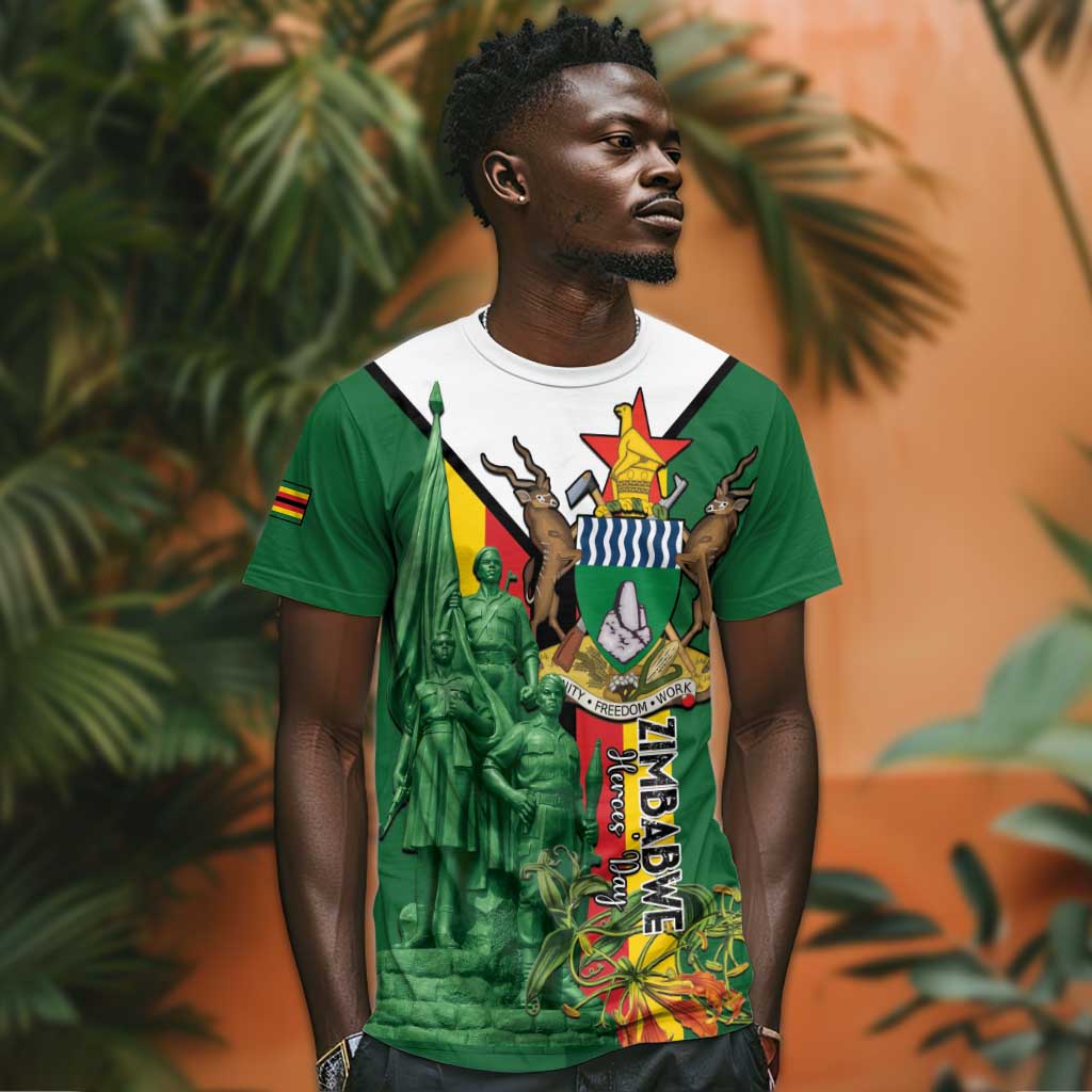 Personalized Zimbabwe Heroes' Day T shirt Nyika yeZimbabwe Monument - Coat Of Arms - African Pride