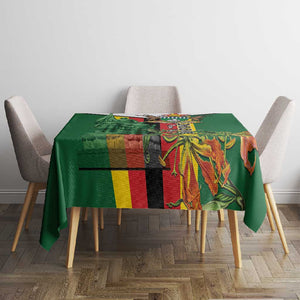 Zimbabwe Heroes' Day Tablecloth Nyika yeZimbabwe Monument - Coat Of Arms - African Pride