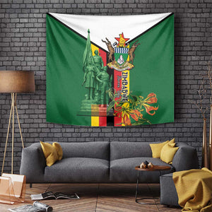 Zimbabwe Heroes' Day Tapestry Nyika yeZimbabwe Monument - Coat Of Arms - African Pride