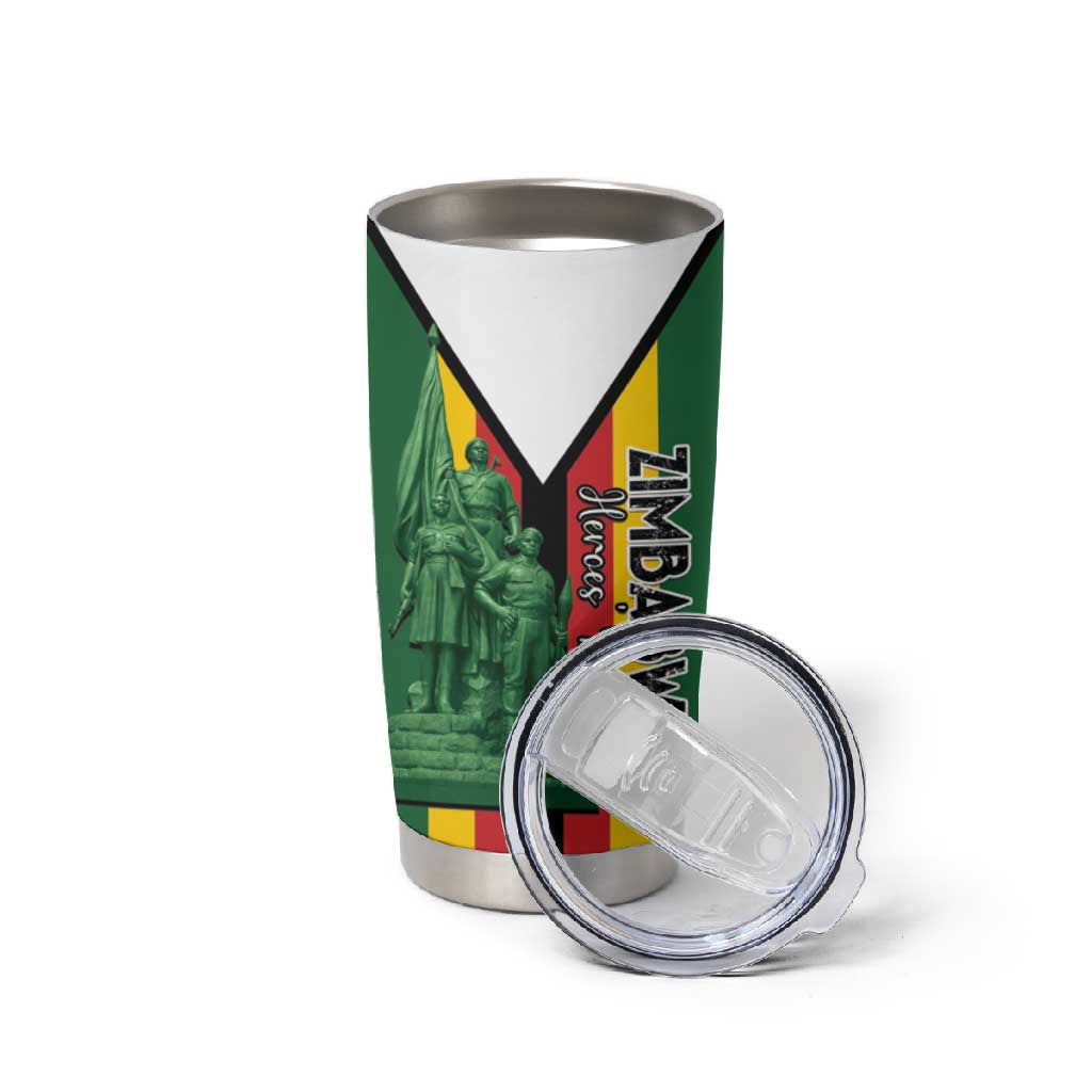 Personalized Zimbabwe Heroes' Day Tumbler Cup Nyika yeZimbabwe Monument - Coat Of Arms - African Pride
