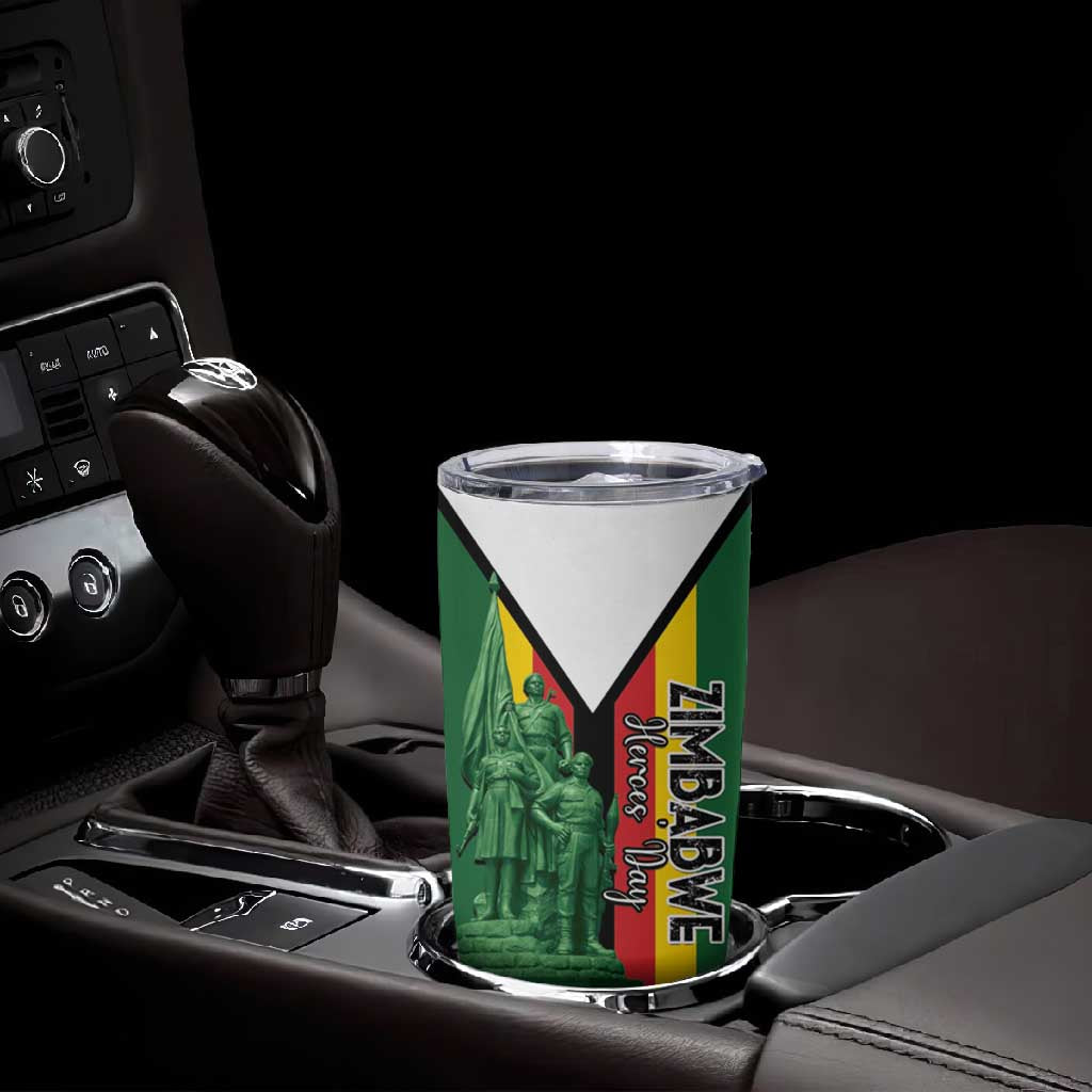Personalized Zimbabwe Heroes' Day Tumbler Cup Nyika yeZimbabwe Monument - Coat Of Arms - African Pride