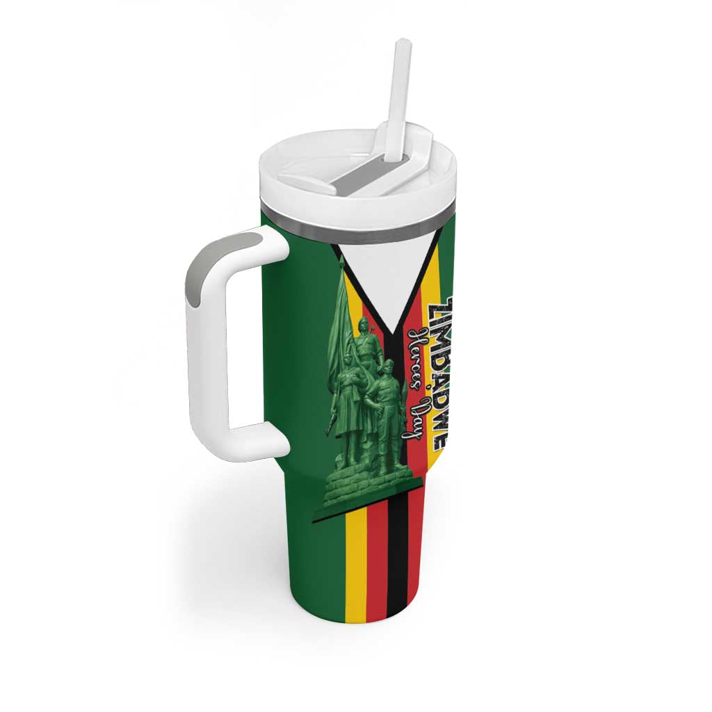 Personalized Zimbabwe Heroes' Day Tumbler With Handle Nyika yeZimbabwe Monument - Coat Of Arms - African Pride