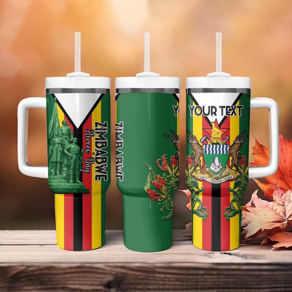 Personalized Zimbabwe Heroes' Day Tumbler With Handle Nyika yeZimbabwe Monument - Coat Of Arms - African Pride