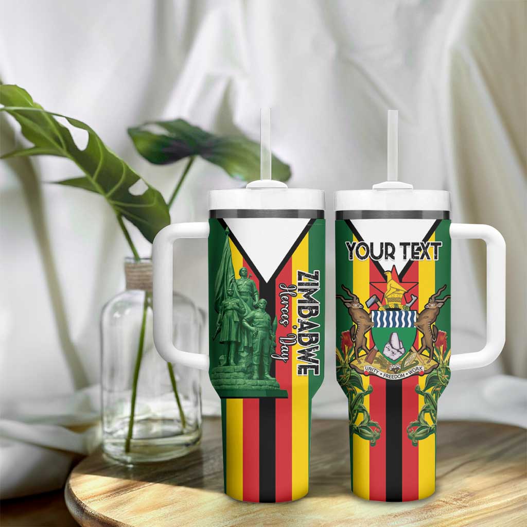 Personalized Zimbabwe Heroes' Day Tumbler With Handle Nyika yeZimbabwe Monument - Coat Of Arms - African Pride