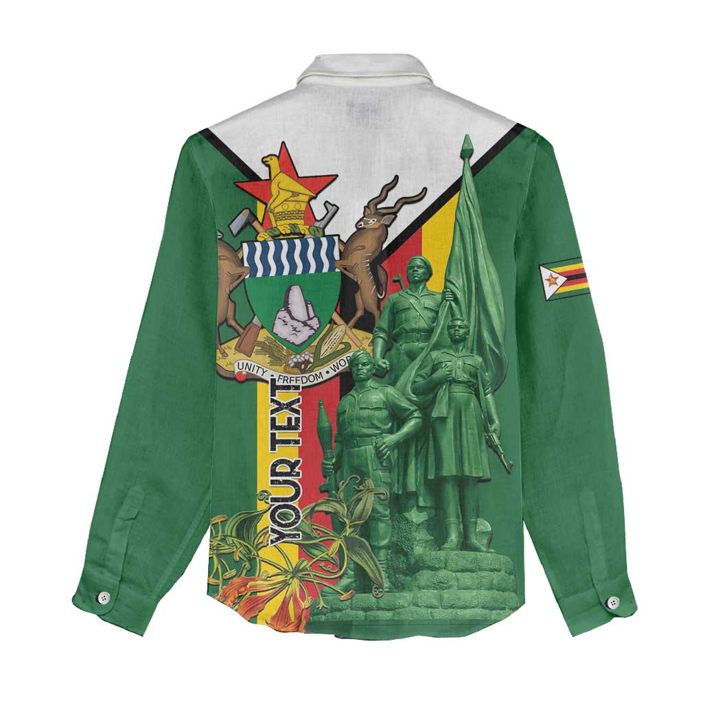 Personalized Zimbabwe Heroes' Day Women Casual Shirt Nyika yeZimbabwe Monument - Coat Of Arms - African Pride