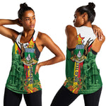 Personalized Zimbabwe Heroes' Day Women Racerback Tank Nyika yeZimbabwe Monument - Coat Of Arms - African Pride