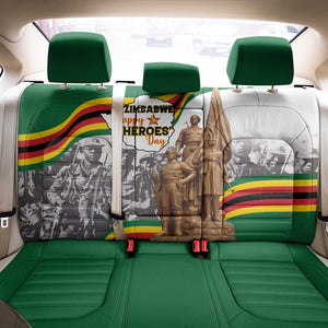 Happy Heroes Day Zimbabwe Back Car Seat Cover Unity Freedom Work - African Pride