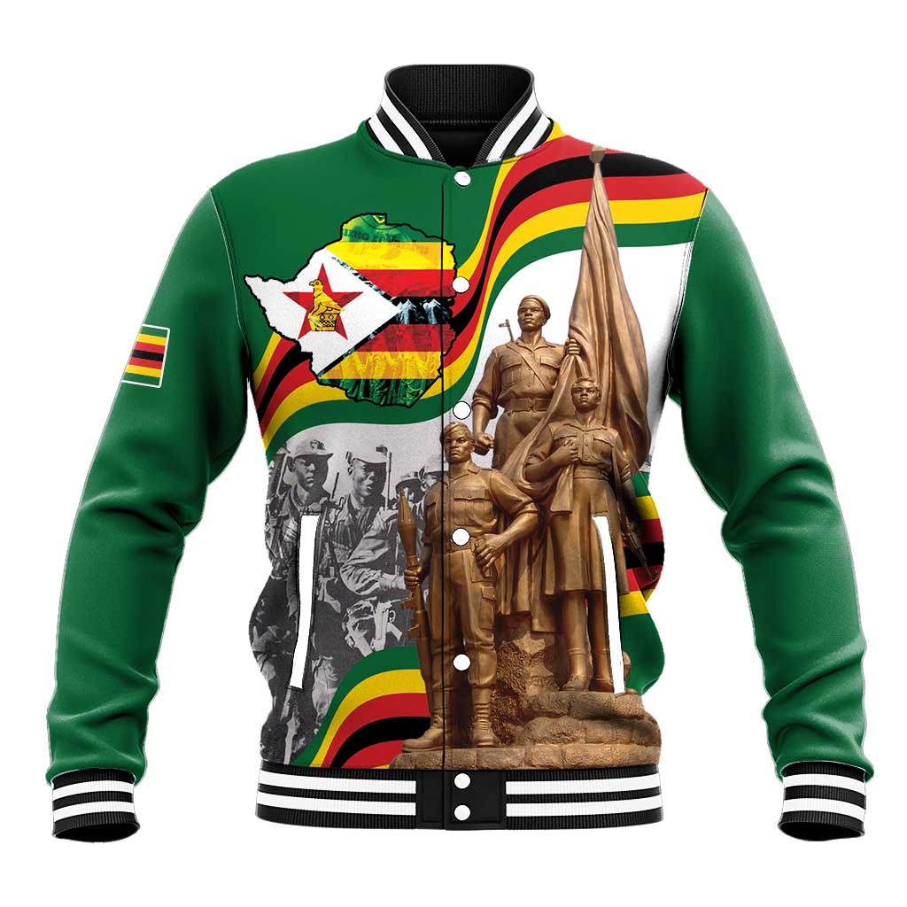 Happy Heroes Day Zimbabwe Baseball Jacket Unity Freedom Work - African Pride