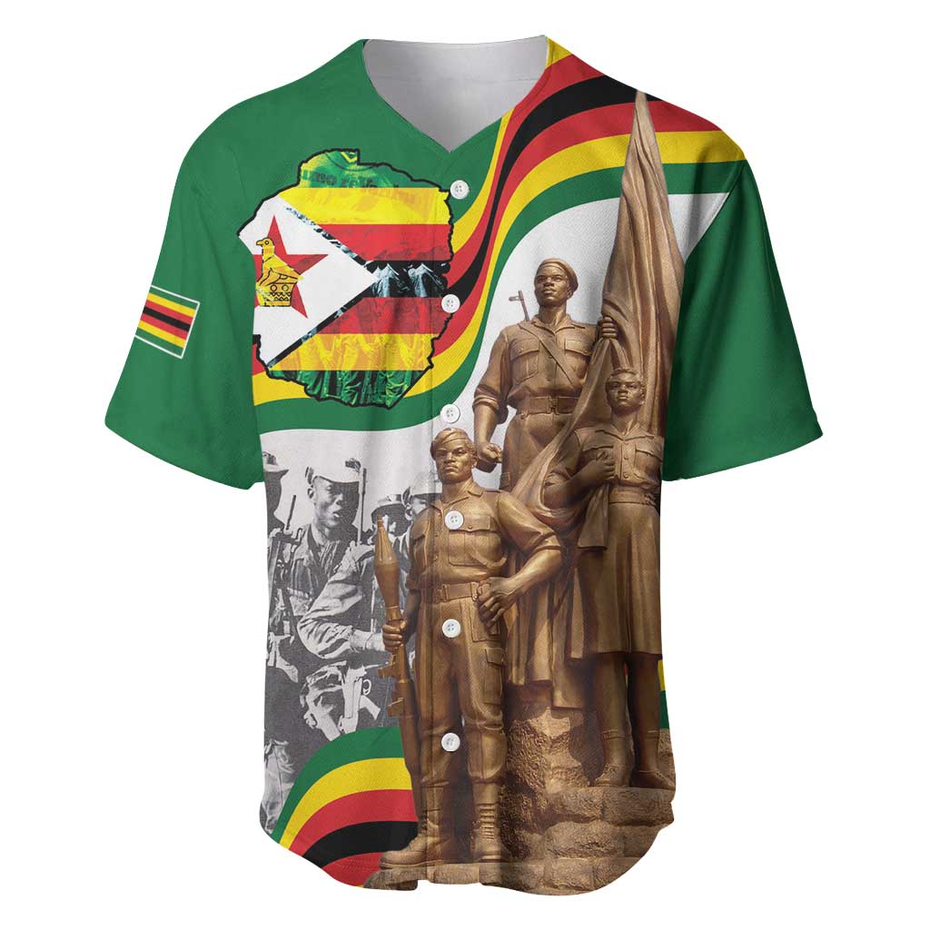 Happy Heroes Day Zimbabwe Baseball Jersey Unity Freedom Work - African Pride