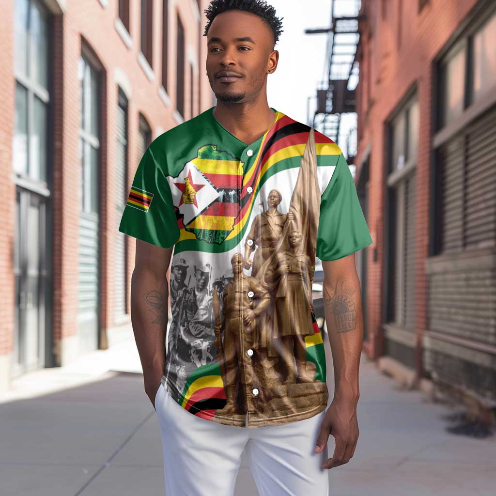 Happy Heroes Day Zimbabwe Baseball Jersey Unity Freedom Work - African Pride