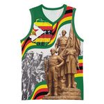 Happy Heroes Day Zimbabwe Basketball Jersey Unity Freedom Work - African Pride