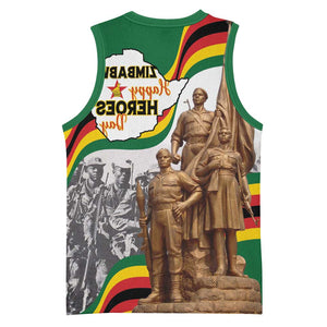Happy Heroes Day Zimbabwe Basketball Jersey Unity Freedom Work - African Pride