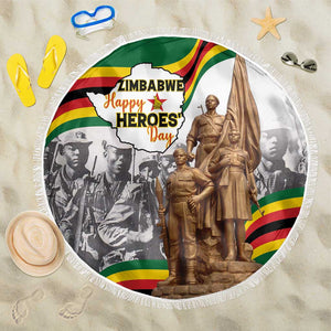 Happy Heroes Day Zimbabwe Beach Blanket Unity Freedom Work - African Pride