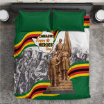 Happy Heroes Day Zimbabwe Bedding Set Unity Freedom Work - African Pride