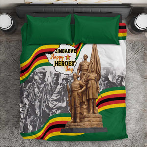 Happy Heroes Day Zimbabwe Bedding Set Unity Freedom Work - African Pride