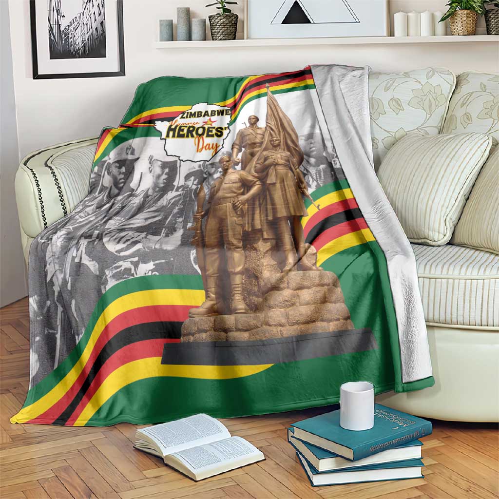 Happy Heroes Day Zimbabwe Blanket Unity Freedom Work - African Pride