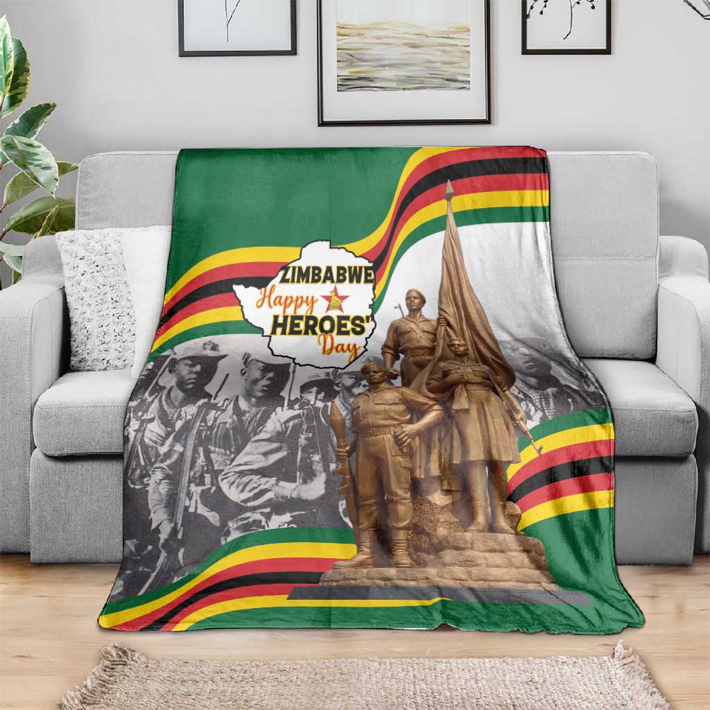 Happy Heroes Day Zimbabwe Blanket Unity Freedom Work - African Pride