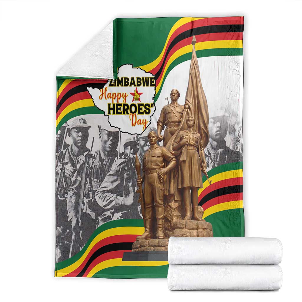 Happy Heroes Day Zimbabwe Blanket Unity Freedom Work - African Pride