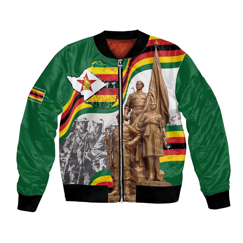 Happy Heroes Day Zimbabwe Bomber Jacket Unity Freedom Work - African Pride