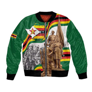 Happy Heroes Day Zimbabwe Bomber Jacket Unity Freedom Work - African Pride