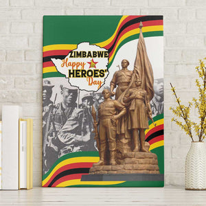 Happy Heroes Day Zimbabwe Canvas Wall Art Unity Freedom Work - African Pride