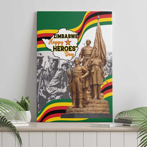Happy Heroes Day Zimbabwe Canvas Wall Art Unity Freedom Work - African Pride
