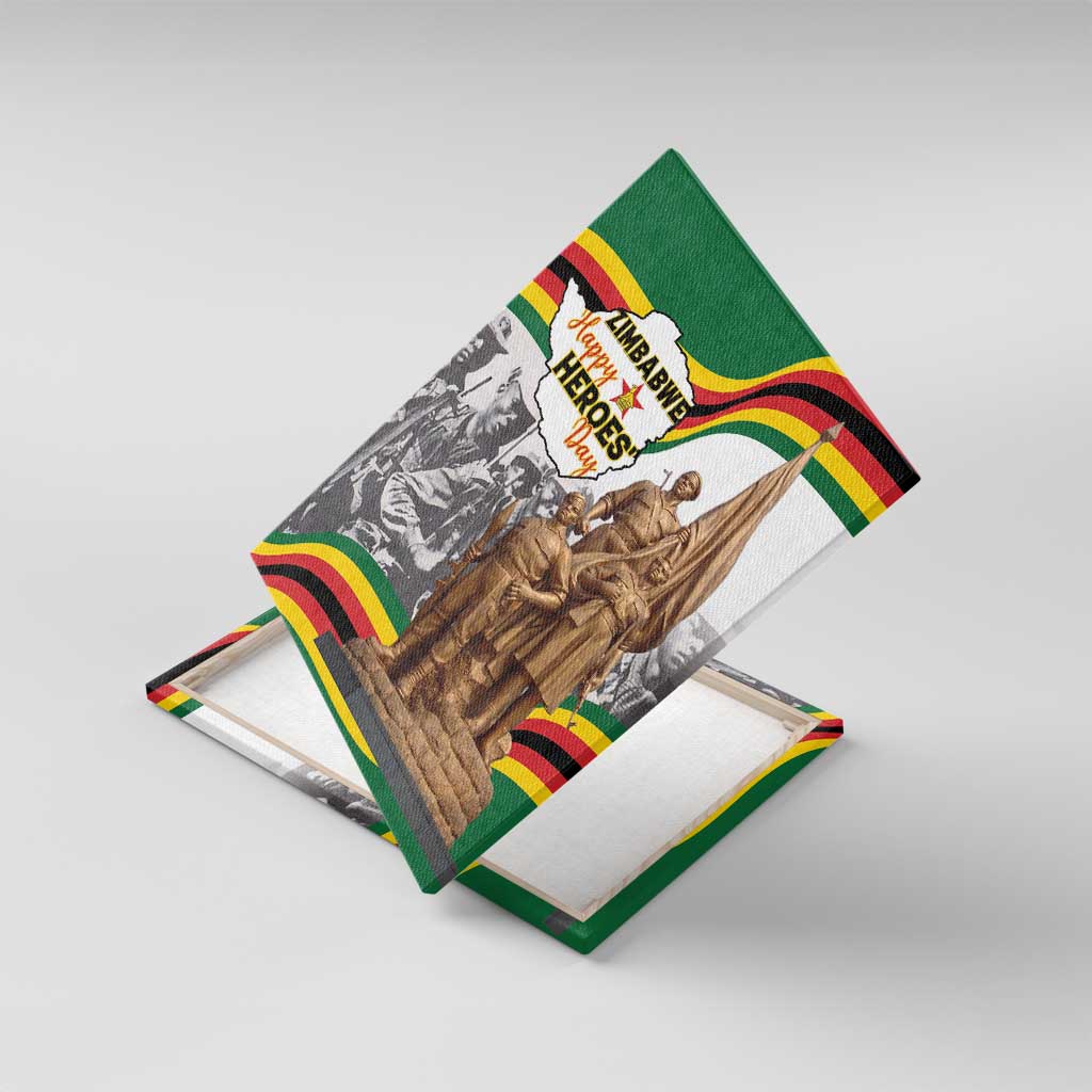 Happy Heroes Day Zimbabwe Canvas Wall Art Unity Freedom Work - African Pride