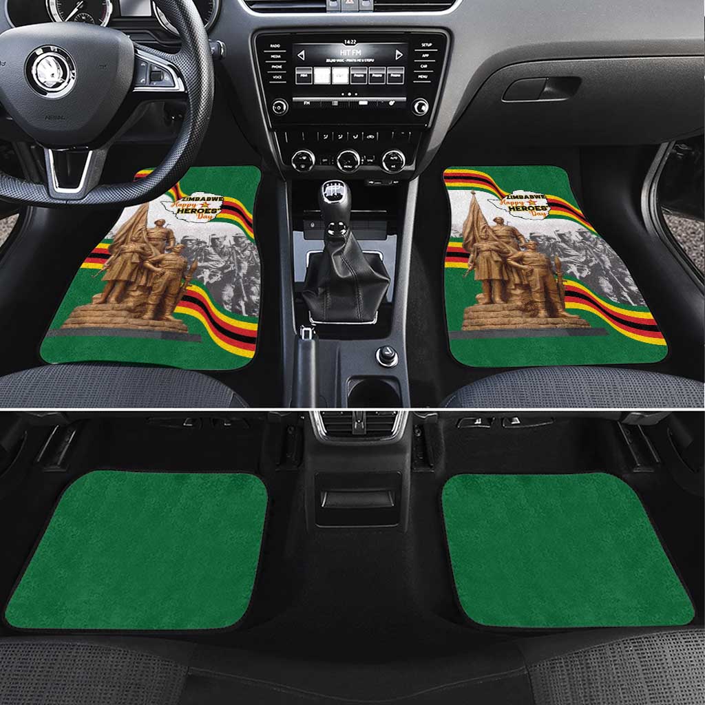 Happy Heroes Day Zimbabwe Car Mats Unity Freedom Work - African Pride