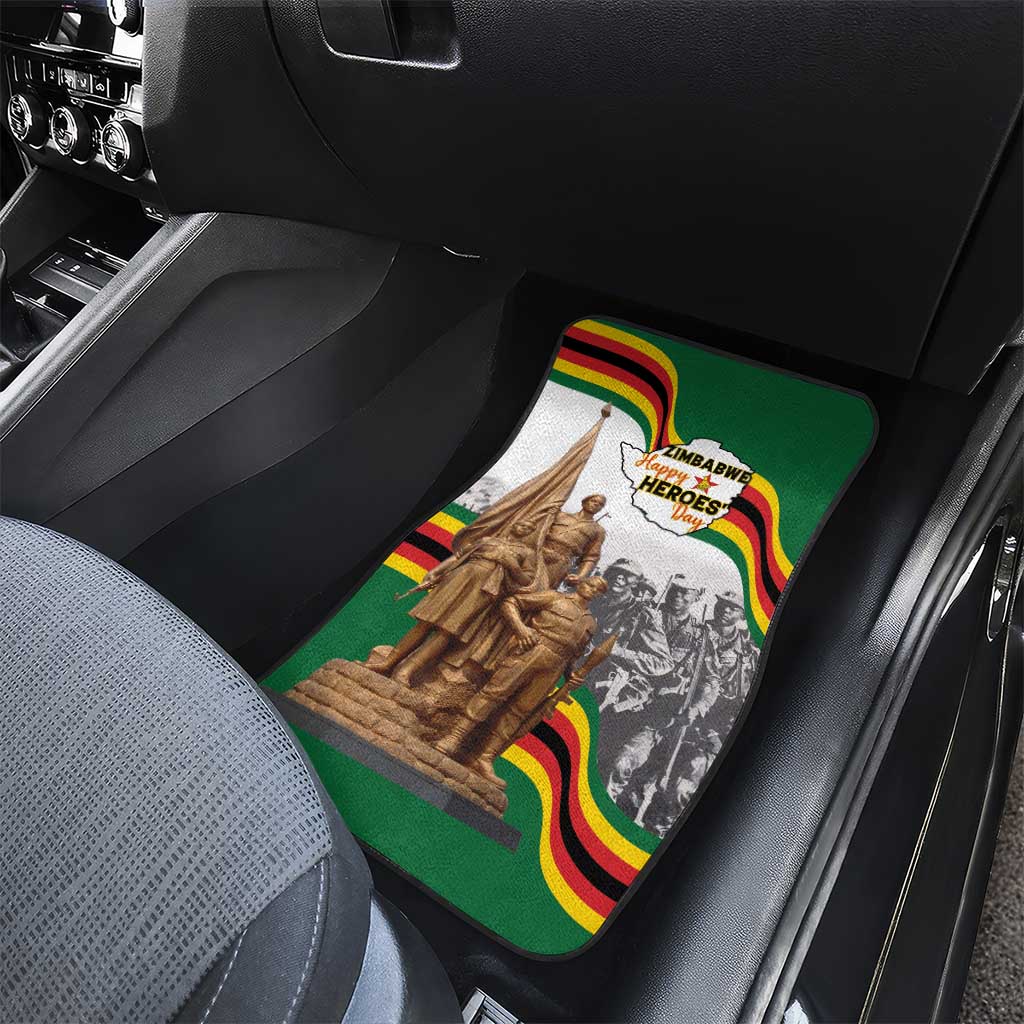 Happy Heroes Day Zimbabwe Car Mats Unity Freedom Work - African Pride