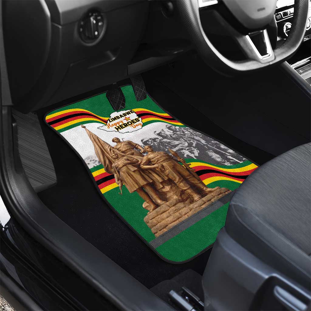 Happy Heroes Day Zimbabwe Car Mats Unity Freedom Work - African Pride