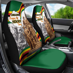 Happy Heroes Day Zimbabwe Car Seat Cover Unity Freedom Work - African Pride
