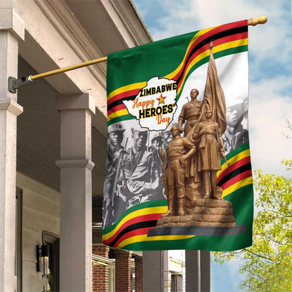 Happy Heroes Day Zimbabwe Garden Flag Unity Freedom Work - African Pride
