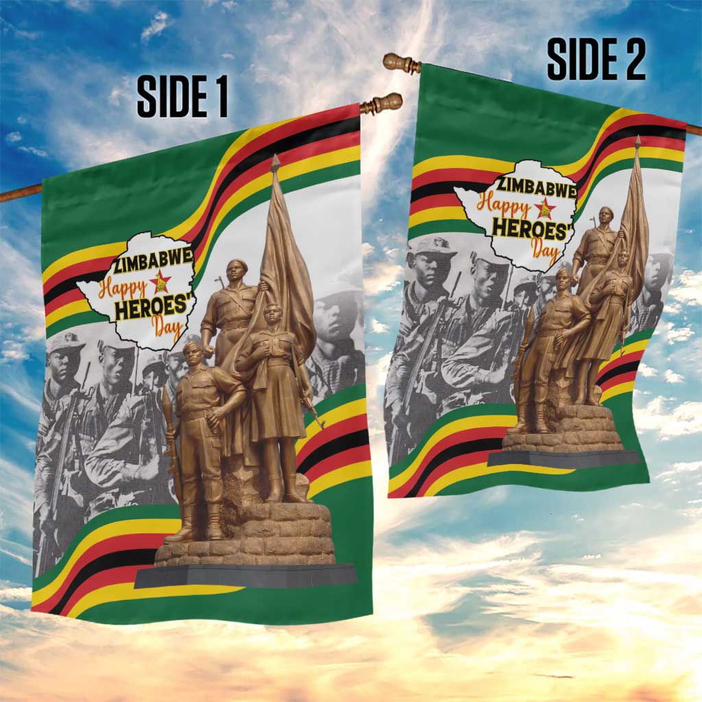 Happy Heroes Day Zimbabwe Garden Flag Unity Freedom Work - African Pride