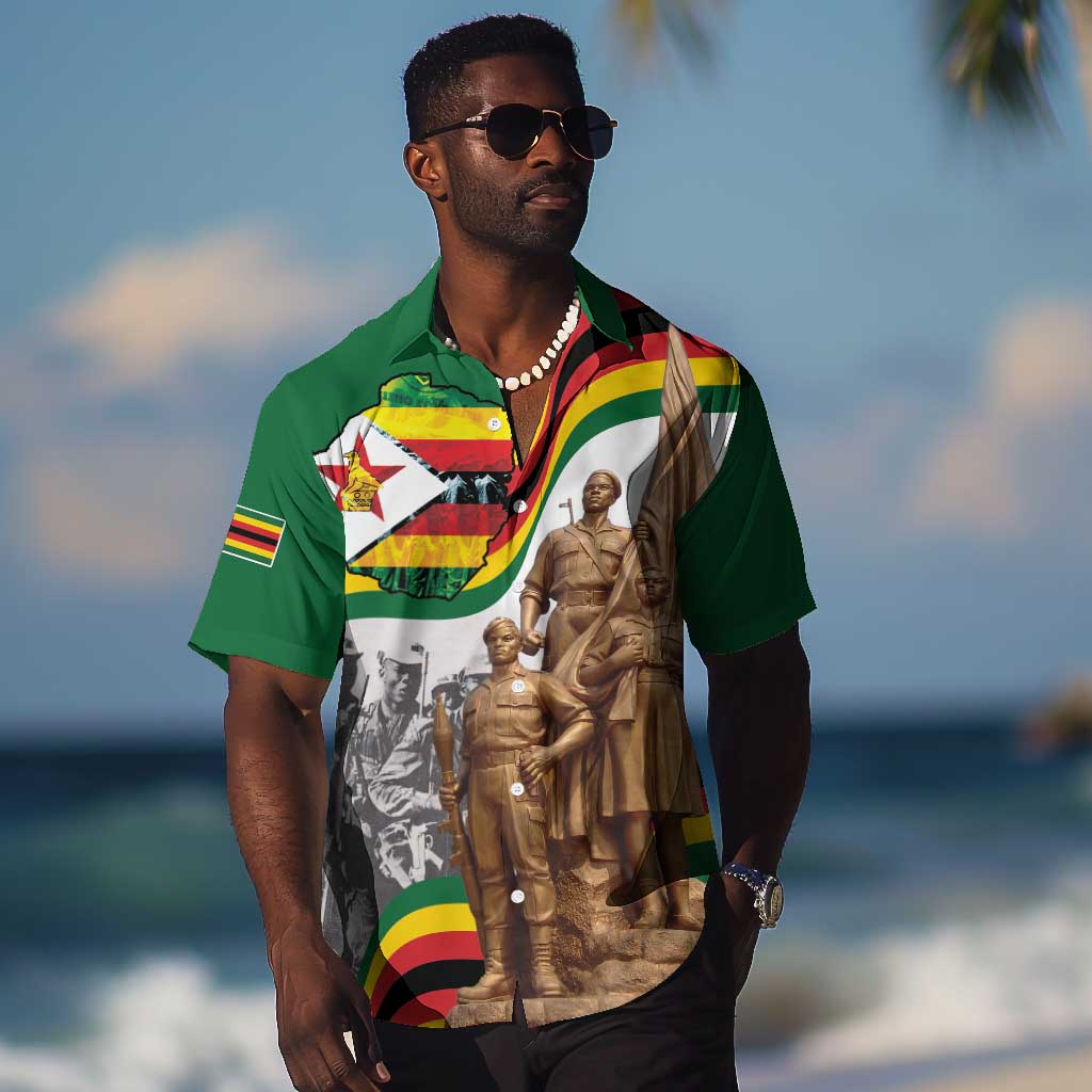 Happy Heroes Day Zimbabwe Hawaiian Shirt Unity Freedom Work - African Pride