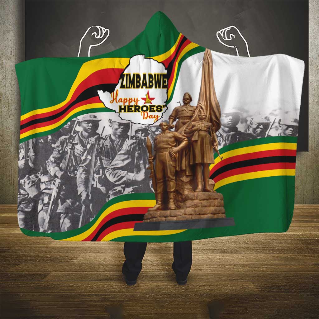 Happy Heroes Day Zimbabwe Hooded Blanket Unity Freedom Work - African Pride